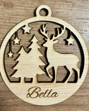 Karácsonyfa dísz szarvasos